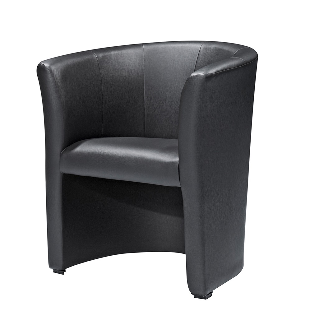 Cocktailsessel Pepik Lederlook Schwarz Clubsessel Loungesessel Sessel Bürosessel Lounge