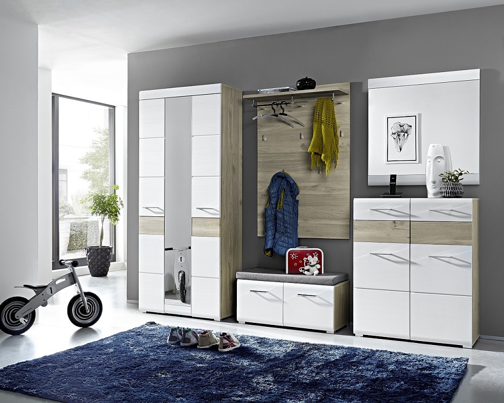 Garderobenschrank Funny Schrank Garderobe Flurschrank Flur Spiegelschrank Ablage